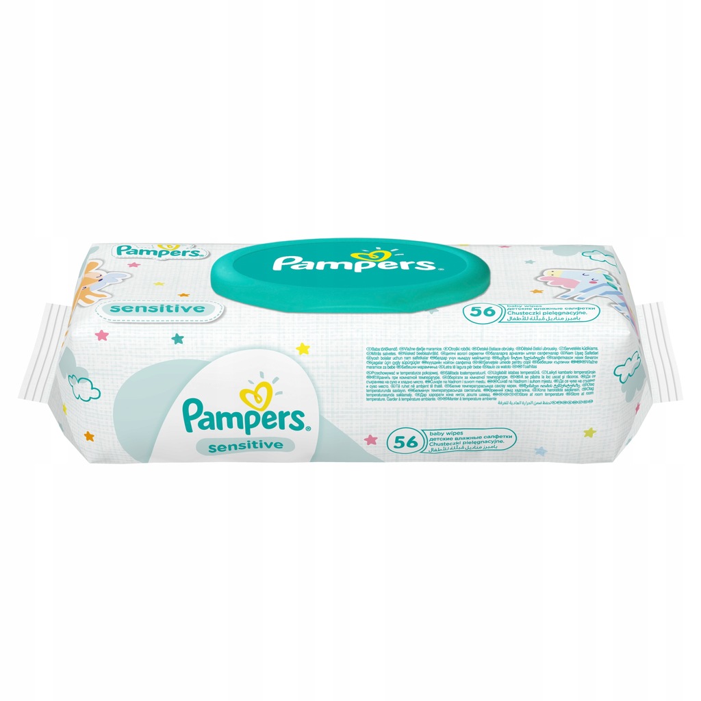 pampers sensitive chusteczki nawilżane 6x56 szt