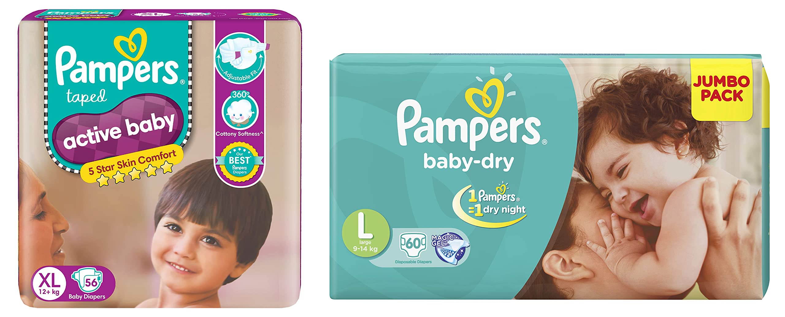 pampers baby active baby dry