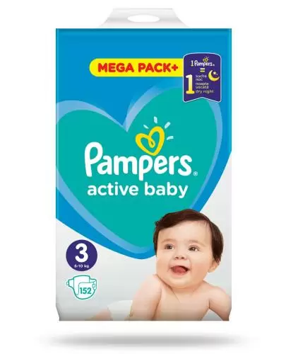 pampers 3 active baby dry 208