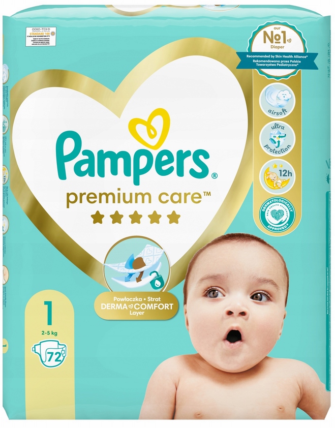 pampers w pudełku