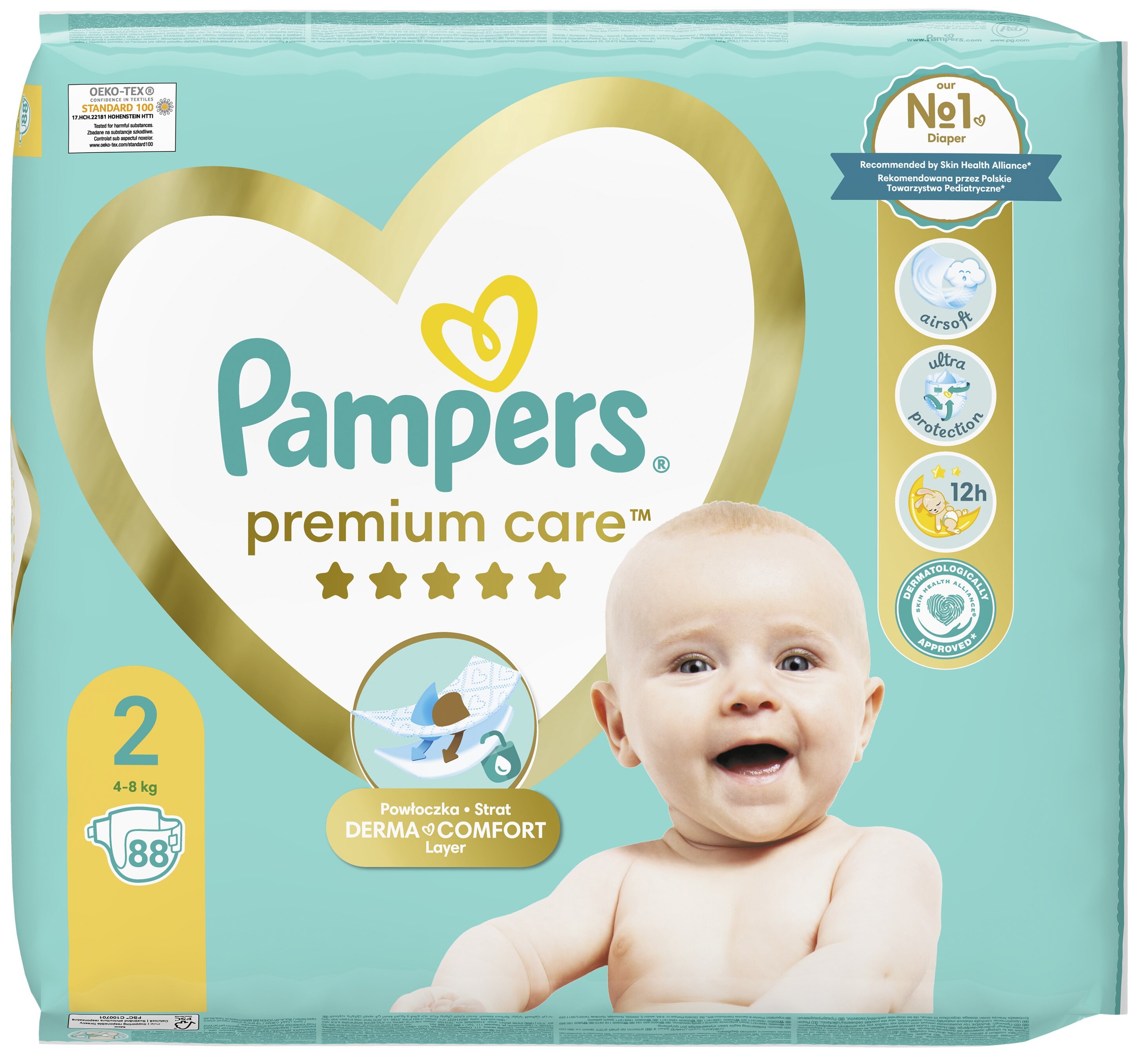 pieluchy pampers premium care 4 maxi 104 szt