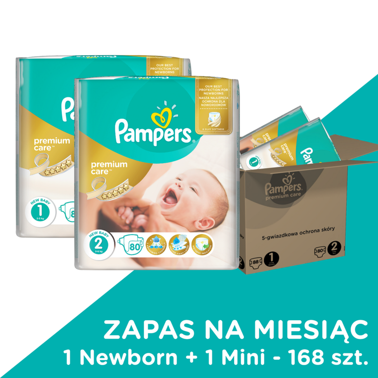 pampers niebieskie pudełko