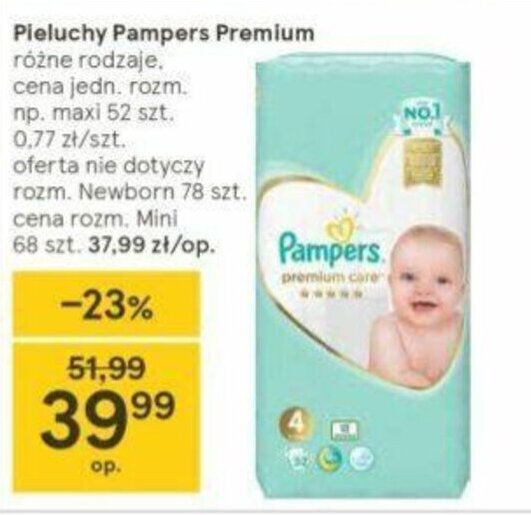 pampers 52 szt