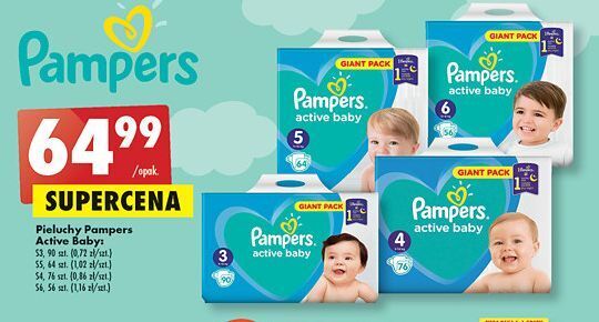 pampers 3 allegro 66 sztuk