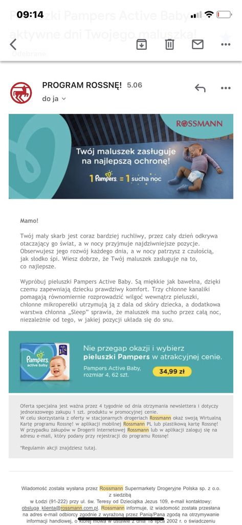 pampers premiun care pieluchy