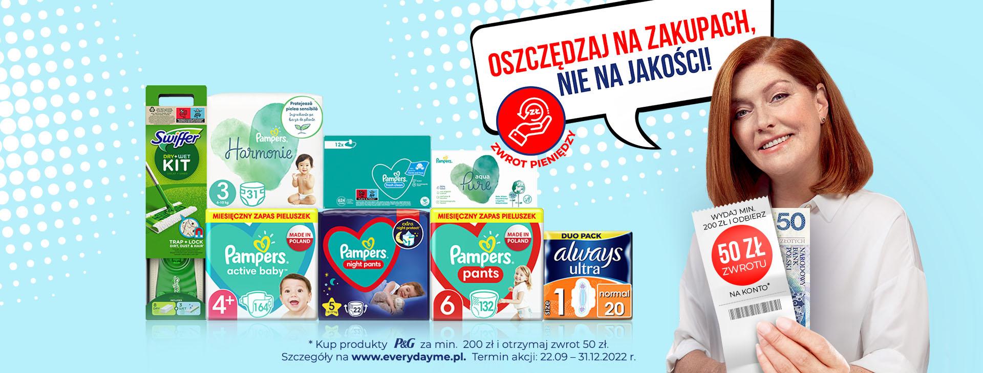 zielone kulki w kupce niemowlaka pampers