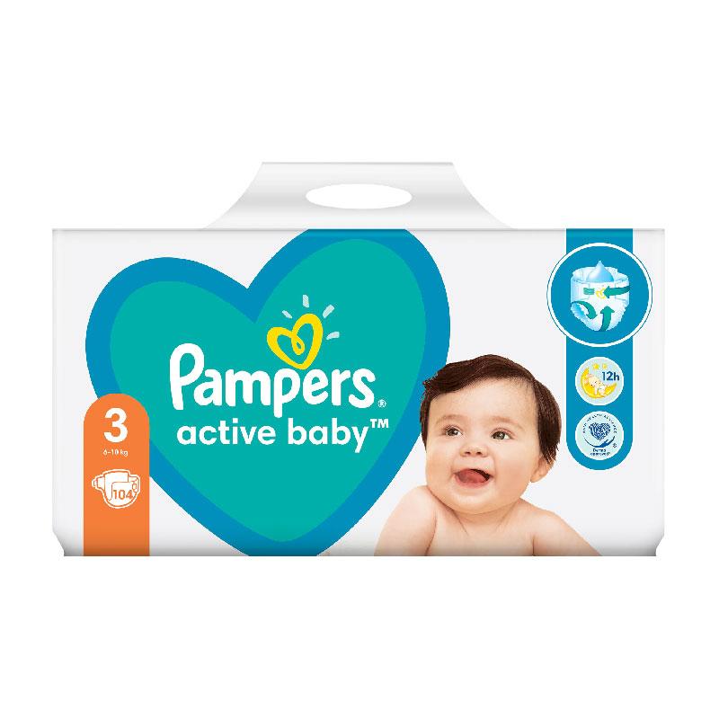 pampers pieluchy active baby 6 extra duże 66 szt