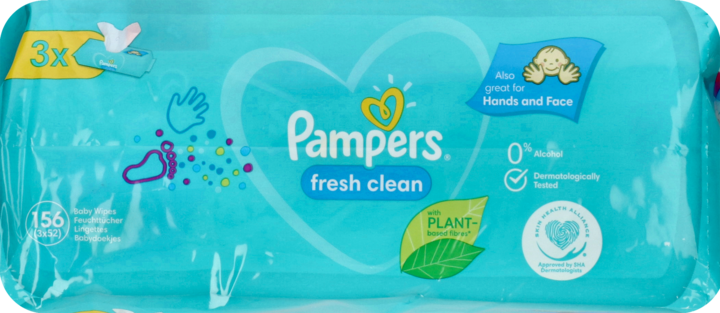 pampers fresh clean chusteczki nawilżane 52szt