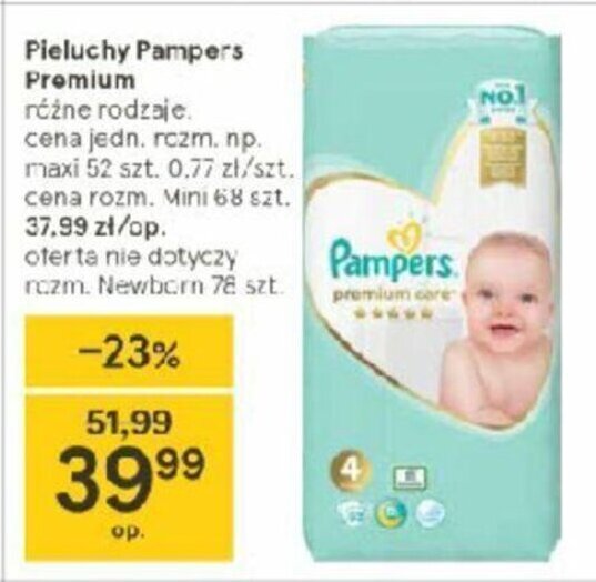 pampers 3 100 sztuk cena