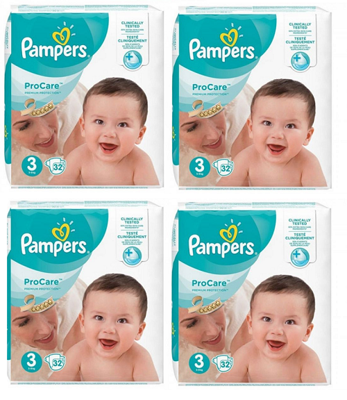 pampers chusteczki fresh clean dla niemowląt 4 x 52 szt