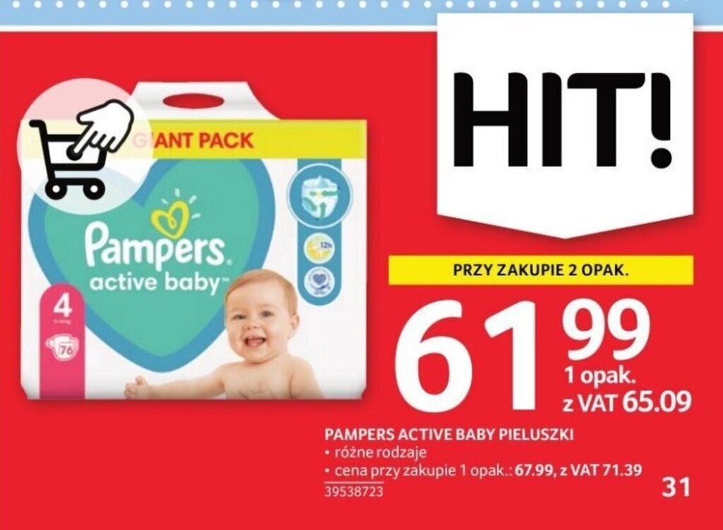 pieluchy pampers 4+ 152 sztuki