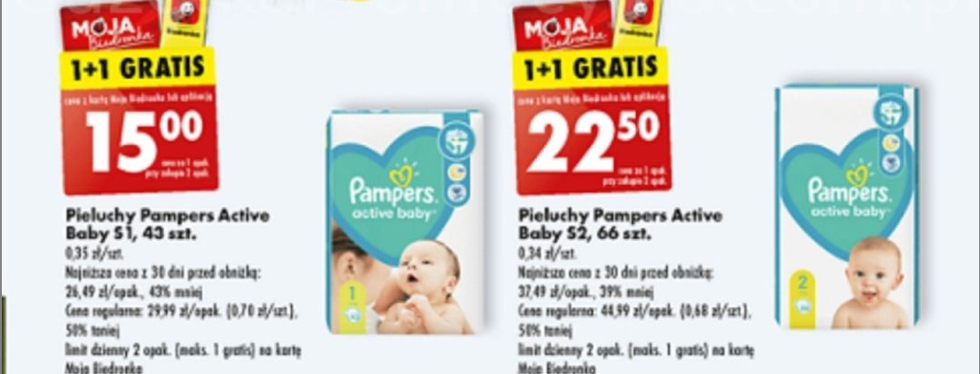 pieluchomajtki pampers active boy