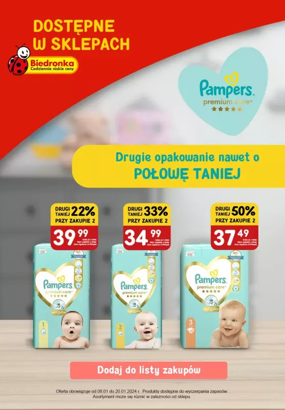 pieluchy pampers 4 plus