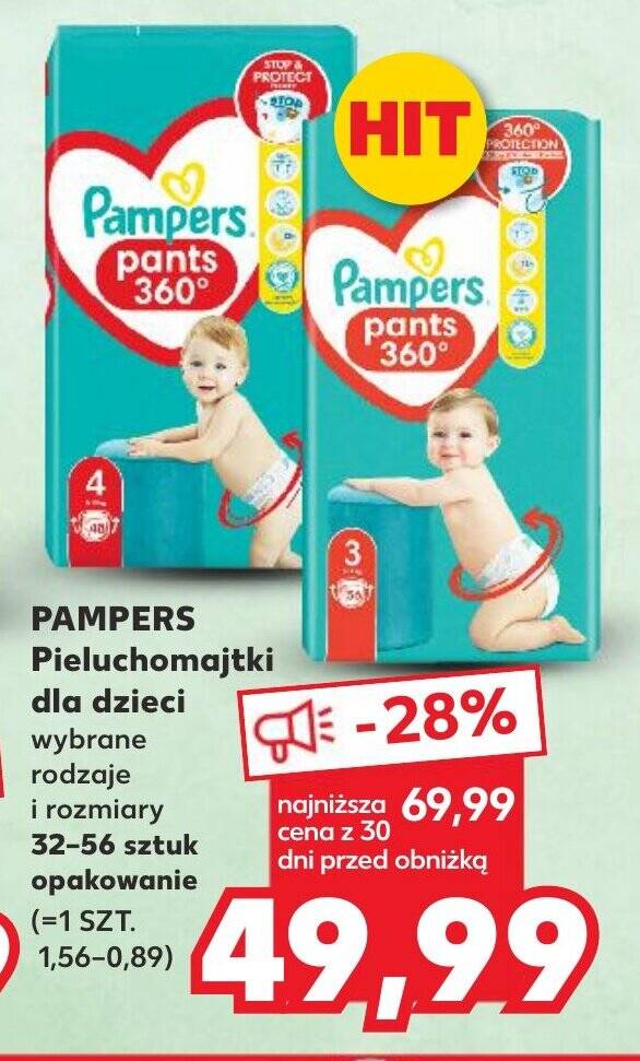 pieluchy pampers ze wskaźnikiem wilgotności