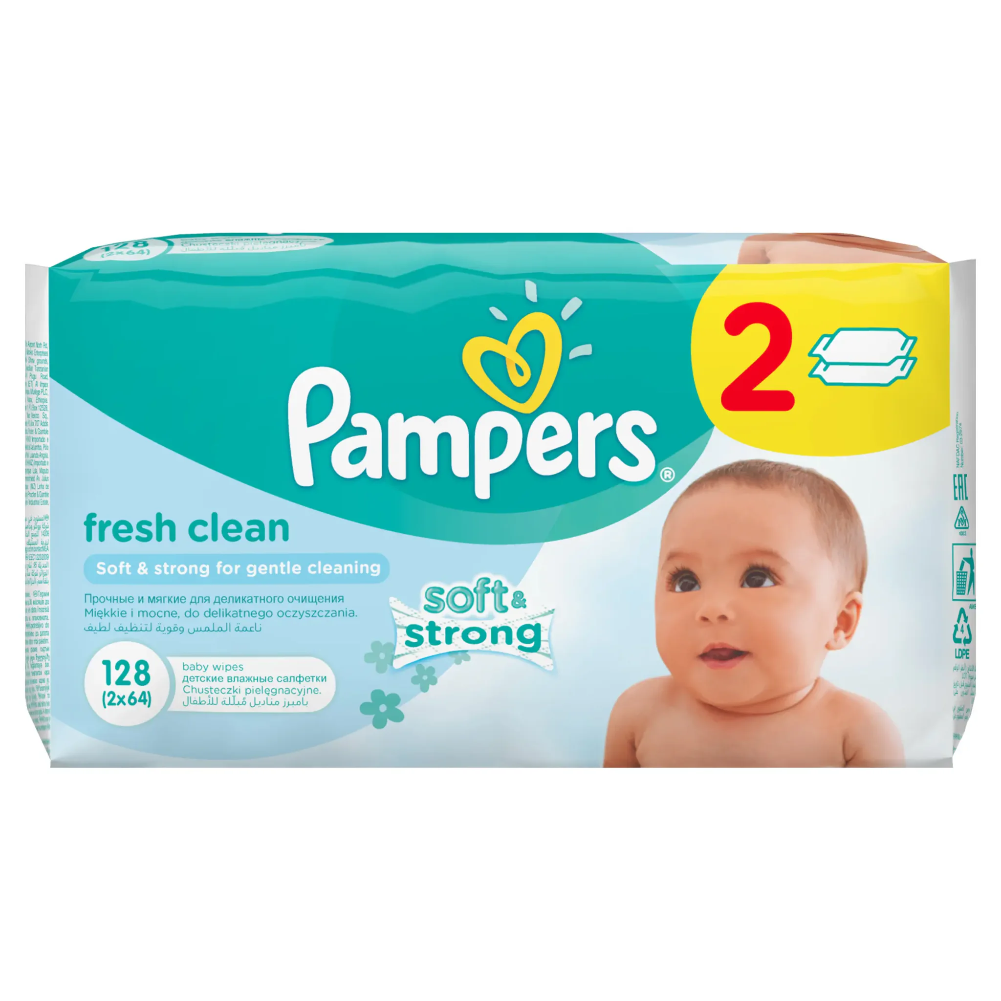 pampers fresh clean chusteczki nawilżane 52 szt