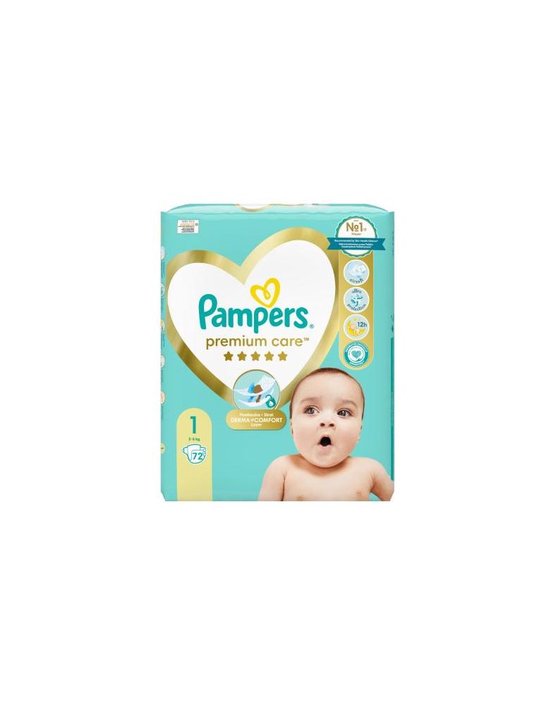 rosman pampers premium care rozmiar 1 2-5kg 22sztuki nowe