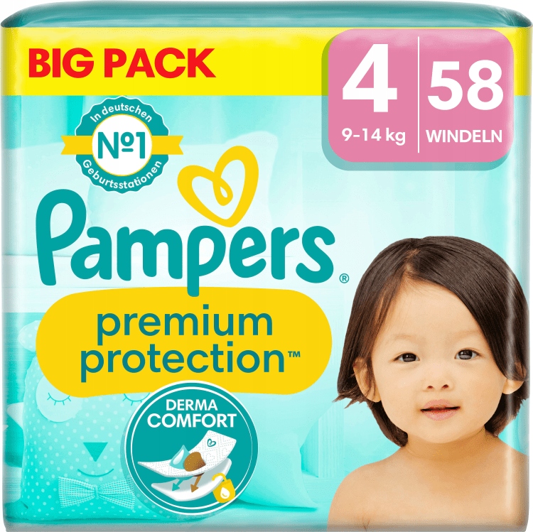 pieluchomajtki pampers premium active fit 4