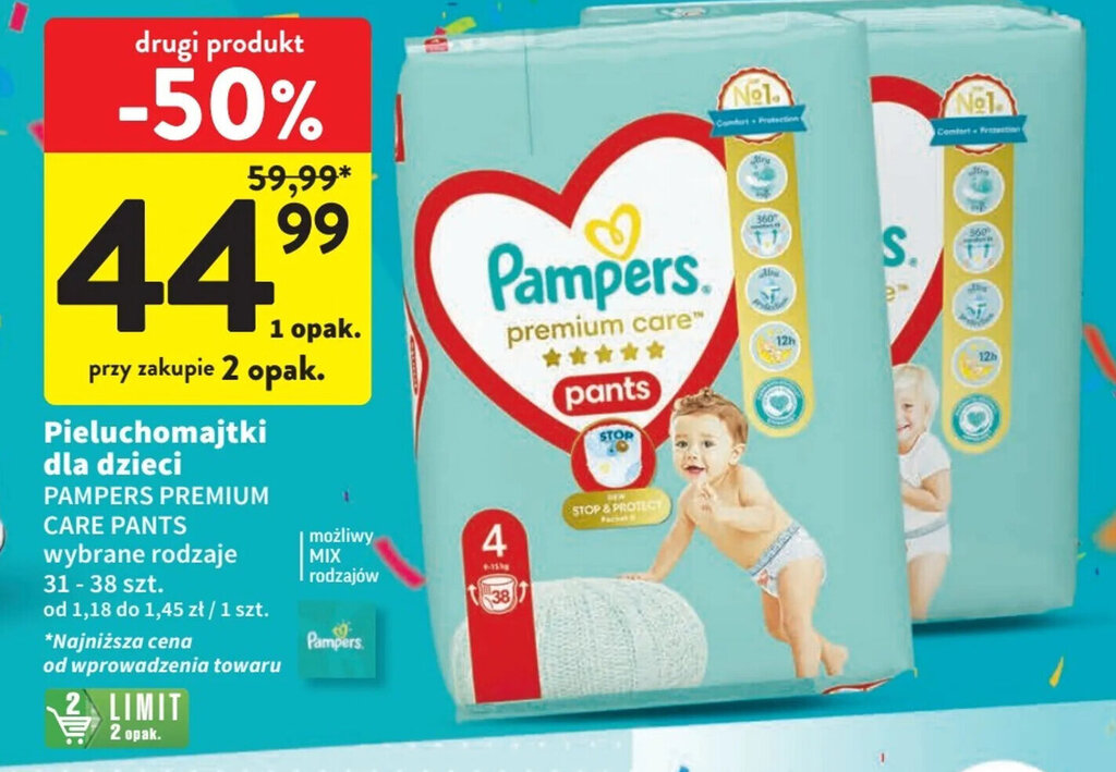 promocje na pieluchy pampers 1