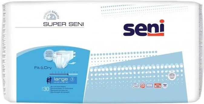 seni super plus pieluchomajtki large 30 szt