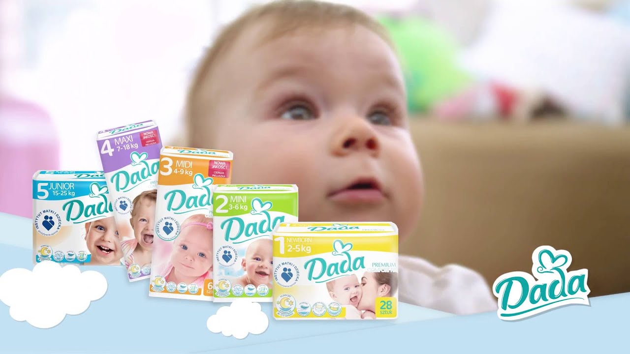 pampers żólte zielone