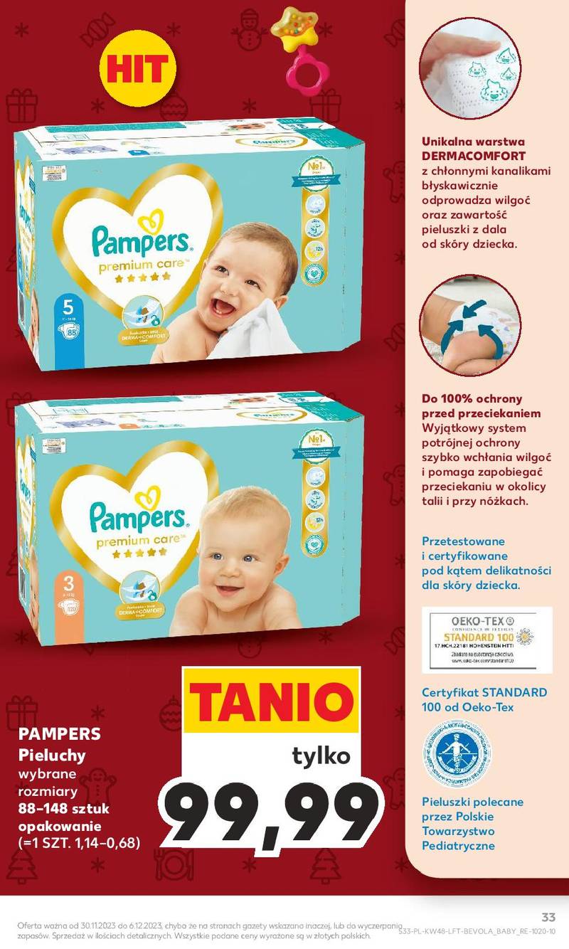 pampers na sztuki