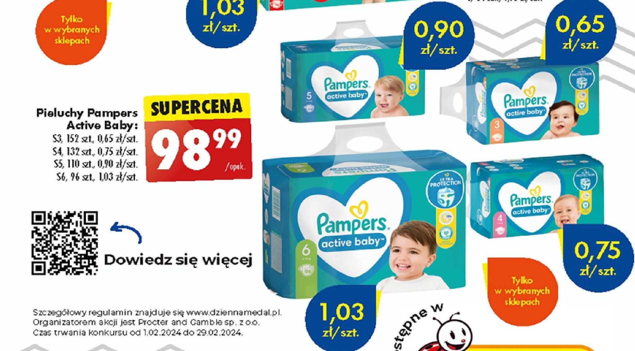 pieluchomajtki pampers na noc