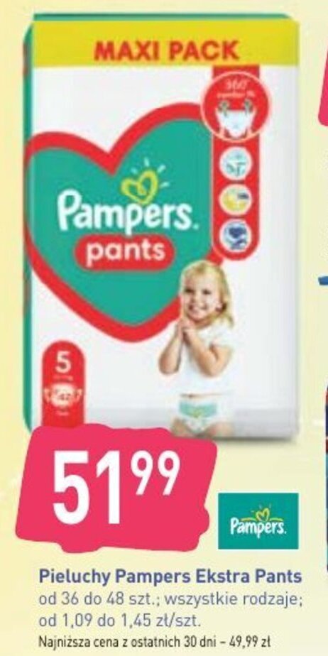 pieluchomajtki pampers xl